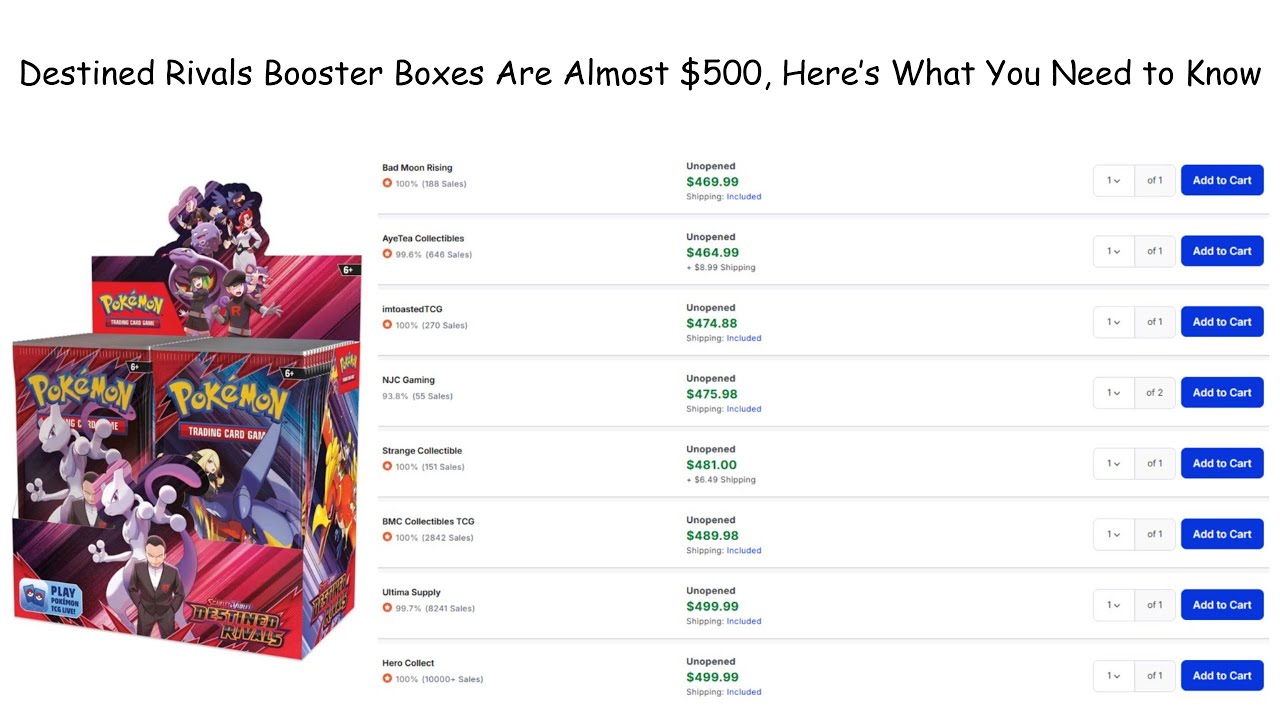 Destined Rivals Booster Boxes Are Almost $500, Here’s What You Need to ...