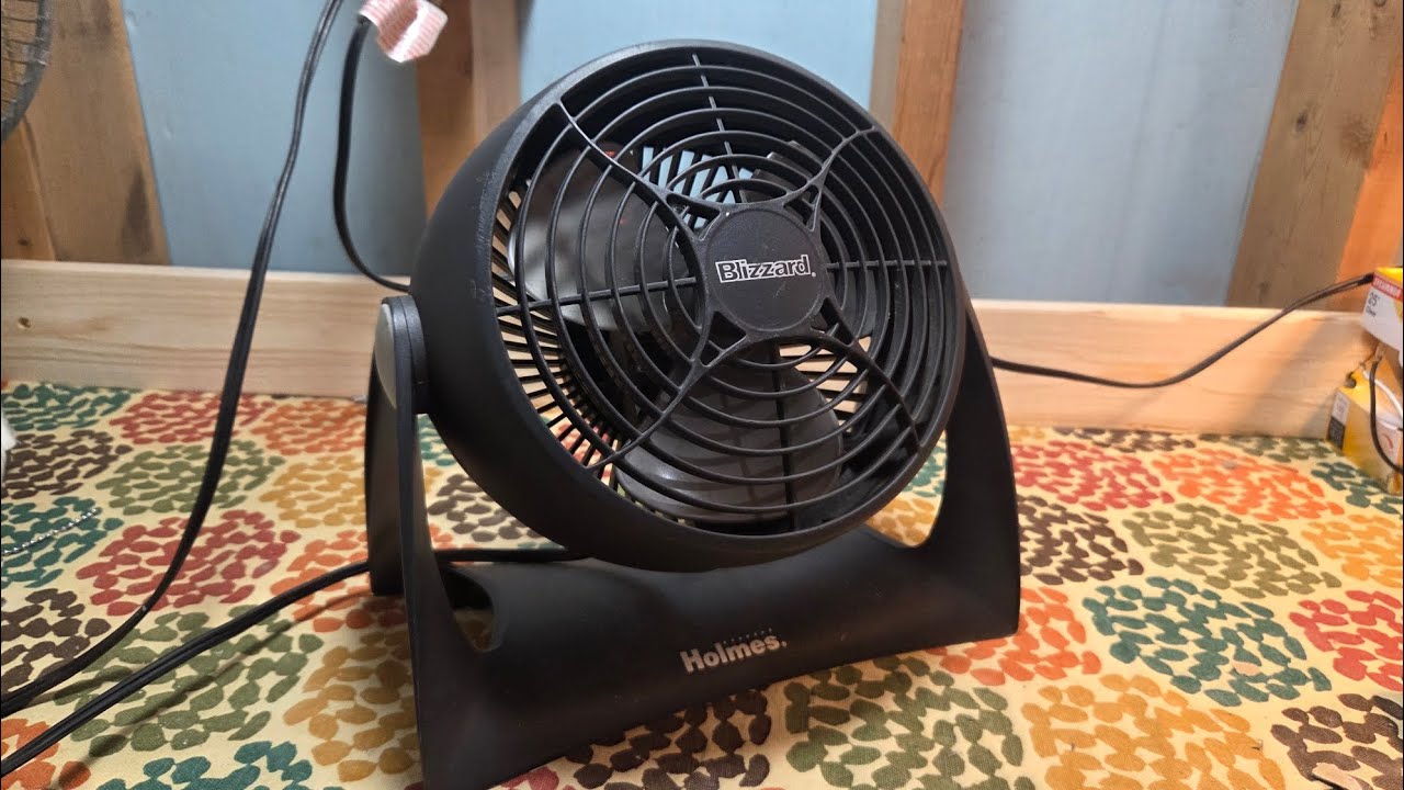 First Looks | Holmes Blizzard Pivot Desk Fan in Gray - YouTube