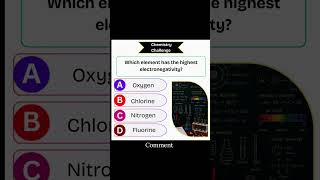 Chemistry Challenge: Which Element Has the Highest Electronegativity? 🧪 | 5-Second Quiz #Shorts