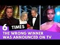 6 Times The Wrong Winner Was Announced on Live TV! | Hollywire