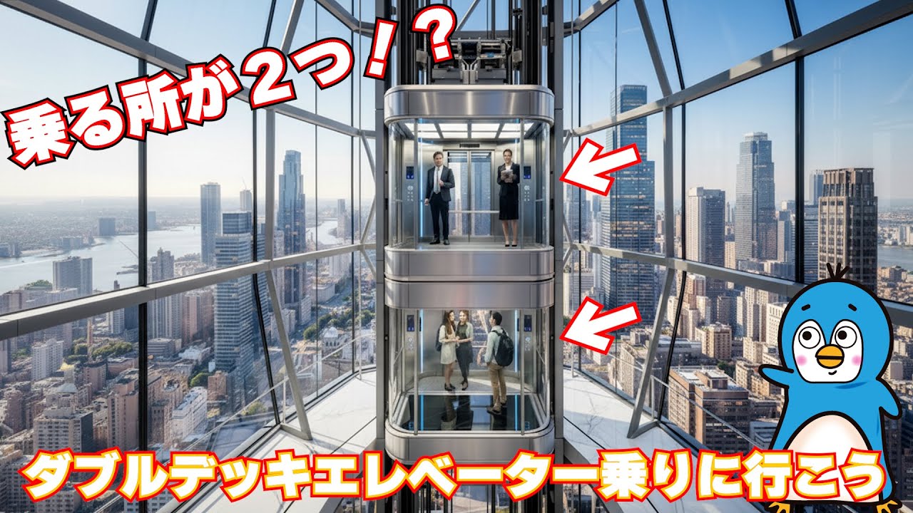 The elevator is two stories high!? I rode this super rare double 