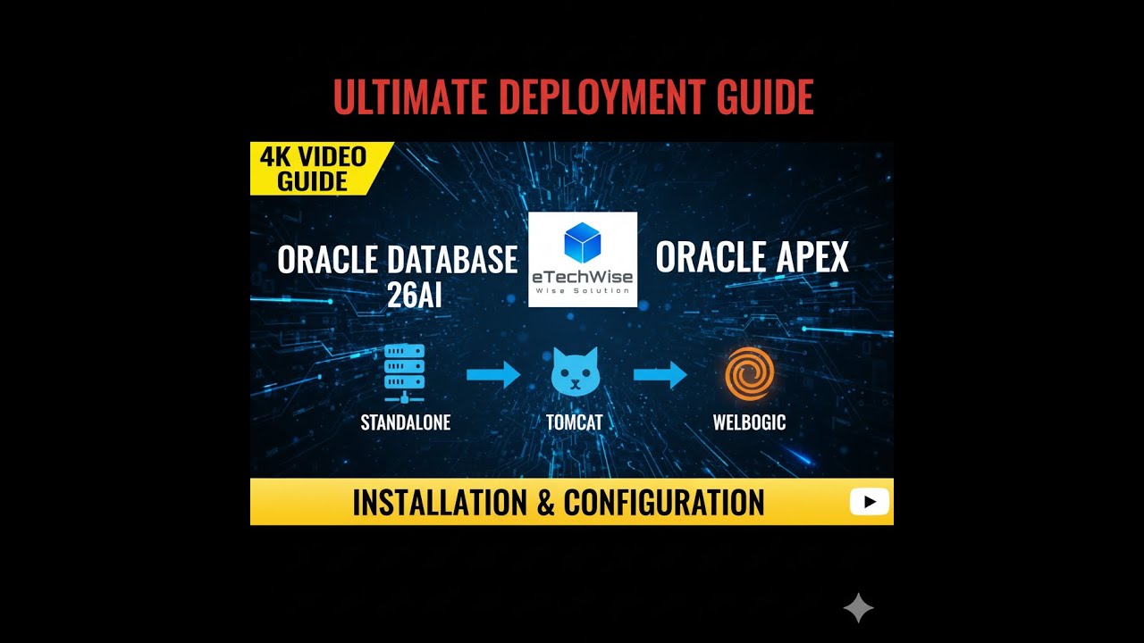 Установка Oracle Database 26ai, APEX и ORDS на автономных серверах, Tomcat и WebLogic | Полное ру...