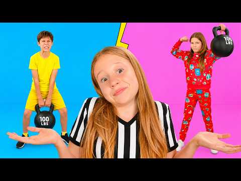 VNM 663 Nastya and Boys vs Girls family challenge