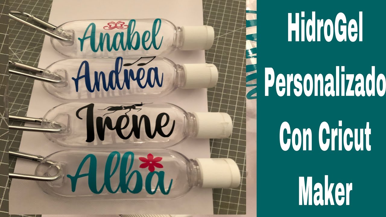 Gel personalizado - Texto en vinilo con Cricut Maker 