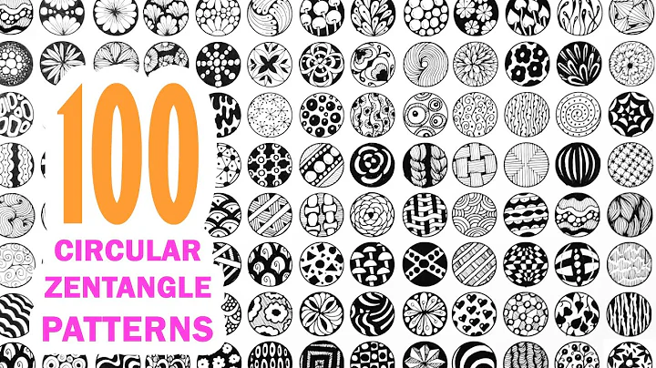 100 zentangle patterns circle ❃ 100 doodle patterns ❃ 100 patrones mandalas