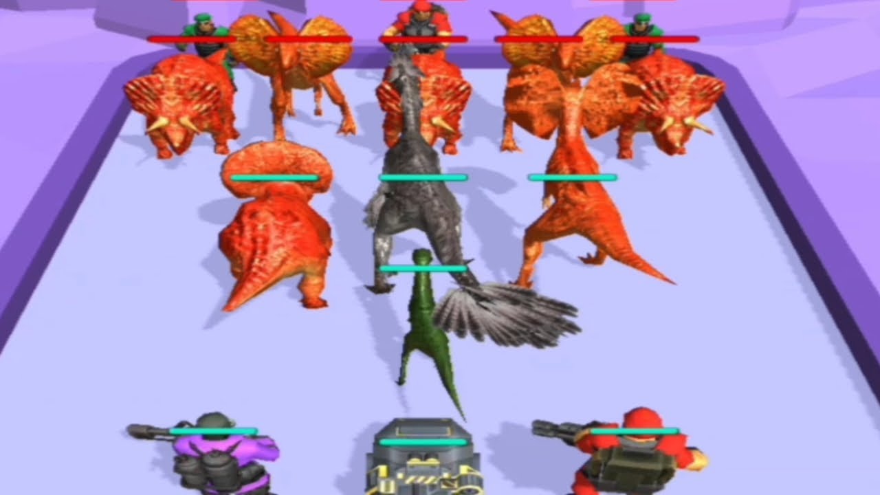 merge dinosaur battle fight best android dinosaur games - YouTube