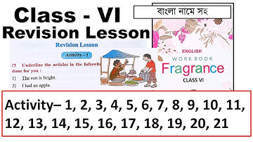 Class 6 Fragrance Revision Lesson All Activity Question Answer West Bengal Board