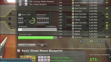Entropia Universe - Basic Sheet Metal crafting run