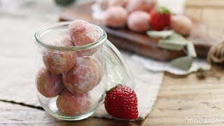 サクサクほろっ！いちご スノーボール の レシピ 作り方