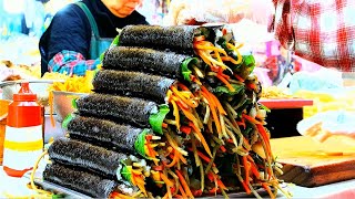 주문폭주?! 새벽3시부터 준비 하루 3000줄 파는 시장 김밥, 안양 중앙시장 따봉김밥 / Best Korean food gimbap, Korean street food