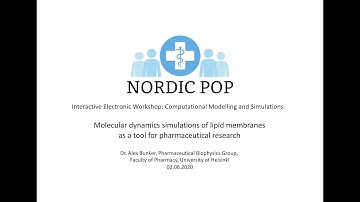 Molecular dynamics simulations of lipid membranes as a tool for pharm. research, Dr. Alex Bunker