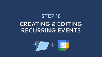 Step 18   Creating & Editing Recurring Events