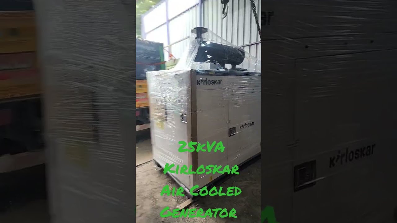 25kVA Kirloskar Generator ready for Dispatch. Air Cooled Generator. Maintenance Free Generator