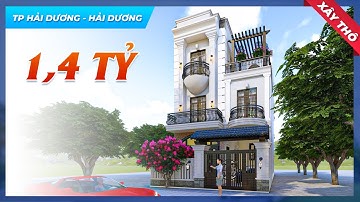 Mẫu Biệt Thự Tân Cổ Điển Mái Thái Đẹp Độc Đáo Xây Thô 1,4 TỶ Tại KĐT Plaza TP Hải Dương