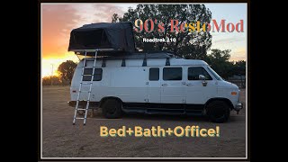Fulltime Vanlife 90's RestoMod  Bed+Bath+Office  Roadtrek 210
