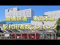 【利用者数】豊橋鉄道東田本線 駅利用者数ランキング!