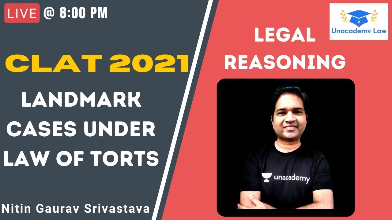 Landmark cases under Law of Torts l Legal Reasoning l CLAT 2021 l ...