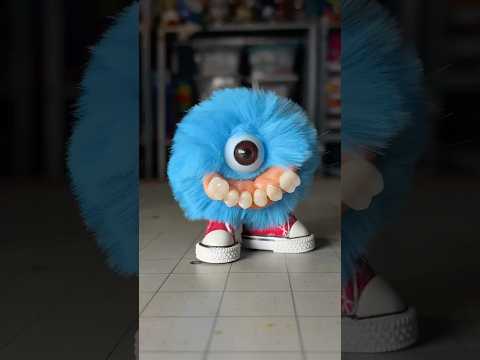 One Eyed Hairy Pom Pom Blob