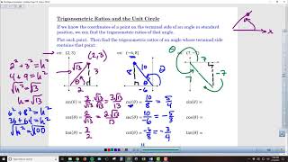 Alg2 Chapter 9-3 Trigonometric Functions of Any Angle - Lesson Video 1