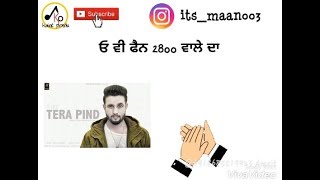 TERE PIND-R NAIT(lyrical video) || Kaint pendu || latest punjabi songs 2018