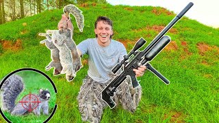 Scope Cam Squirrel Hunting with Suppressed Pellet Gun (CATCH CLEAN COOK)