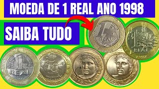 Quanto vale a moeda de 1 real 1998? normal, direitos humanos e variante com friso (saiba tudo)