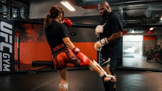 Rampage Trains Muay Thai With Syanne!