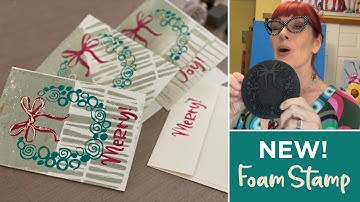Foam Stamped Klimt Wreath Holiday Cards–Tutorial Tidbits