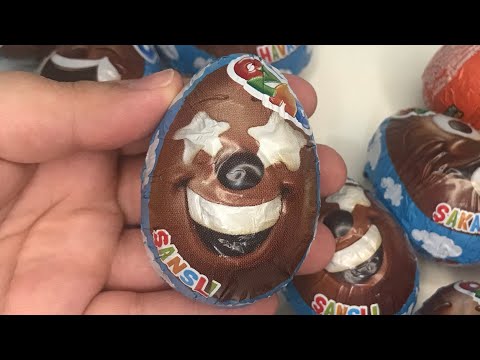 Ozmo suprıse egg toys opening video ~ chocolate ASMR