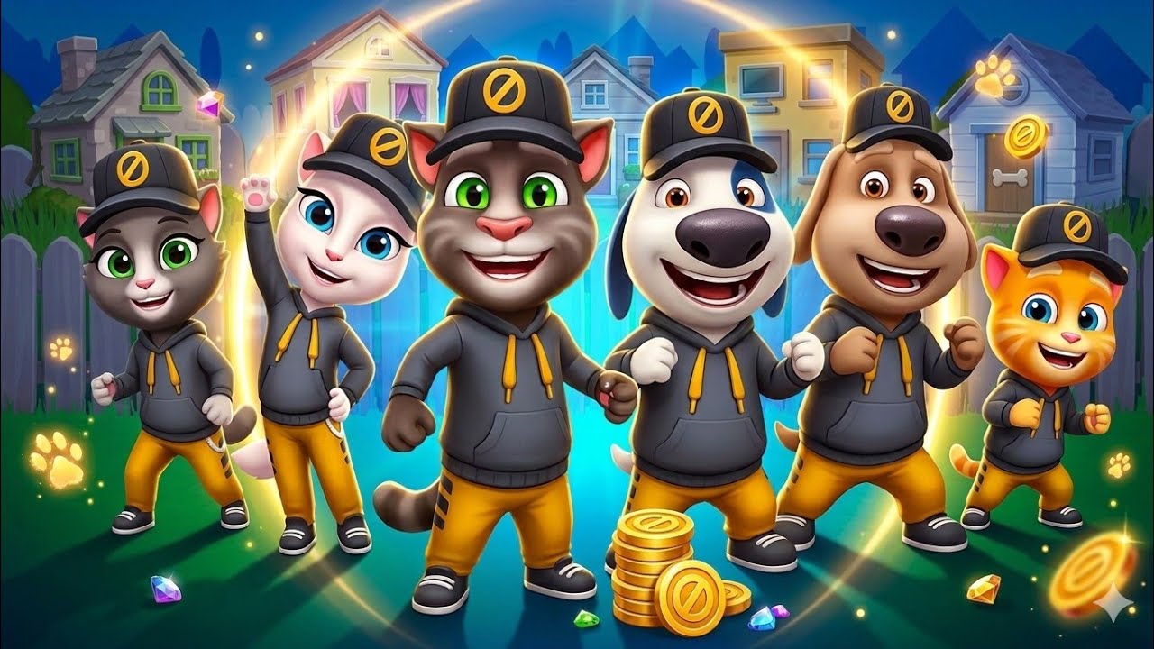 My Talking Tom Friends 2 - black sweatshirt Gameplay Android ios 