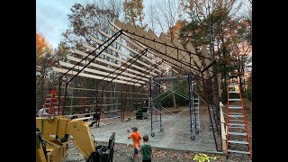 Ep. 1 Hobby Garage Build - Assembling the Frame Worldwide Steel Hybrid Steel/Wood Building 2020