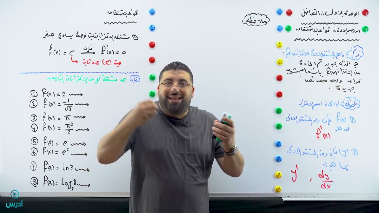 الحصة الأولى جيل 2007 -قواعد الاشتقاق (1) - الأستاذ أنس فرح