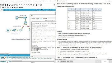 Tutorial y solución | 2.2.4.4 Packet Tracer Configuring IPv6 Static and Default Routes