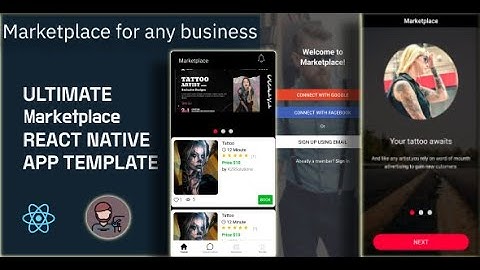 React native app template - market place