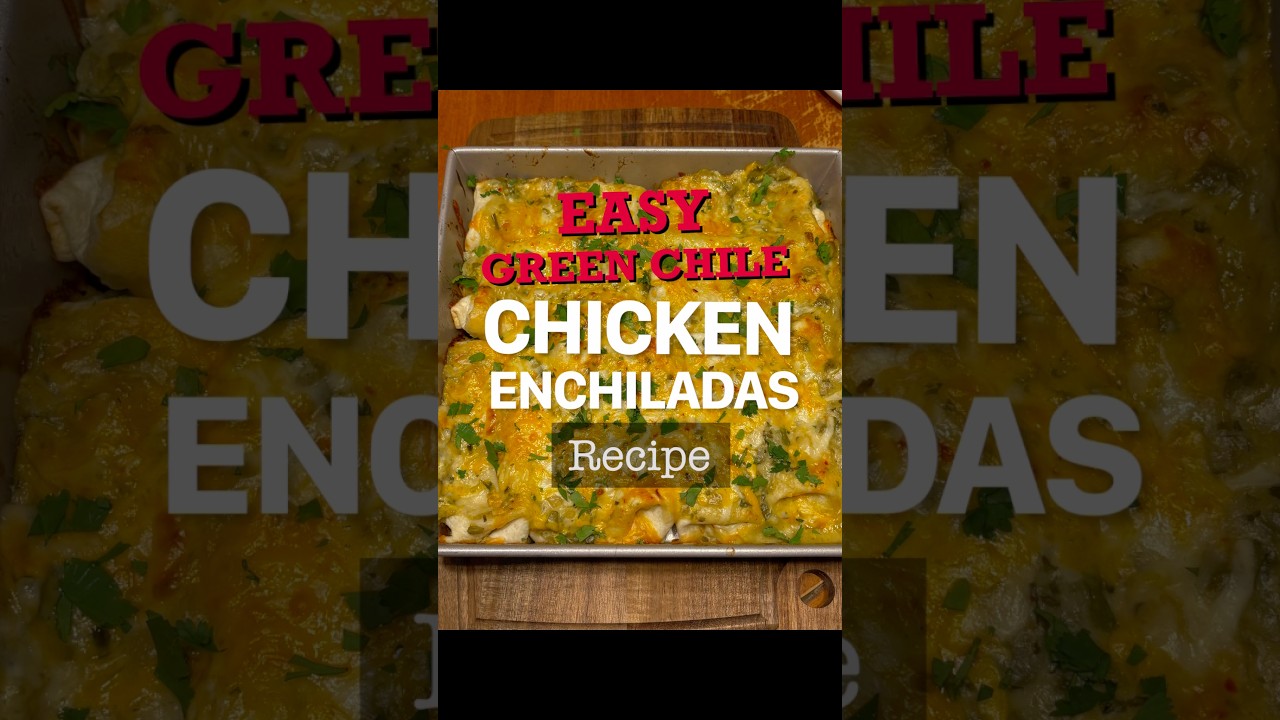 Easy Green Chile Chicken Enchiladas Recipe! This Green Enchiladas Recipe is So Easy and Delicious!