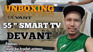 UNBOXING 55 INCHES SMART TV DEVANT | PROMO AND FREEBIES | JAYSON PERALTA