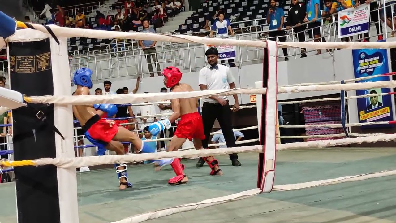National kickboxing championship Chennai 57 low kick round 3 YouTube