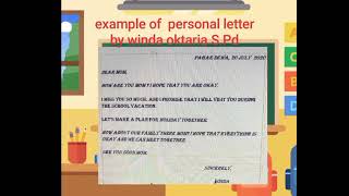 CONTOH PERSONAL LETTER