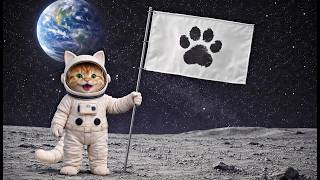 🚀 Gingy Cat on the Moon: The First Step Beyond Earth 🌙✨