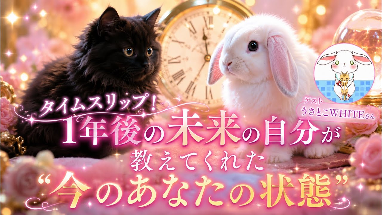 【特別コラボ回】タイムスリップ！1年後の未来の自分が教えてくれた“今のあなたの状態”🕰️うさとこさんとコラボリーディング✨✨