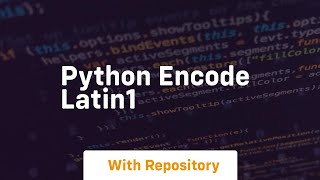 python encode latin1