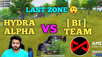 Hydra alpha vs team bi 🔥 full intense fight in the last zone | Hydra elite custom | Pubg emulator