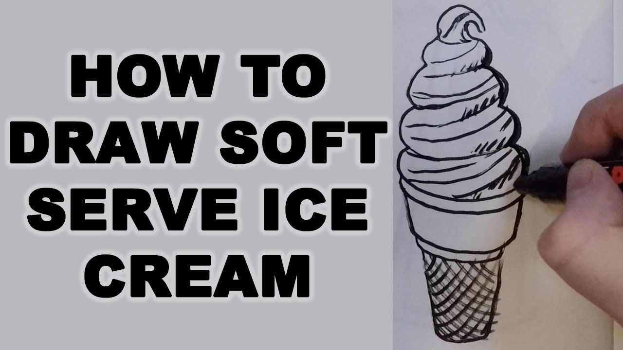How To Draw Soft Serve Ice Cream Youtube