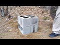 Double burner cinder block rocket stove - construction