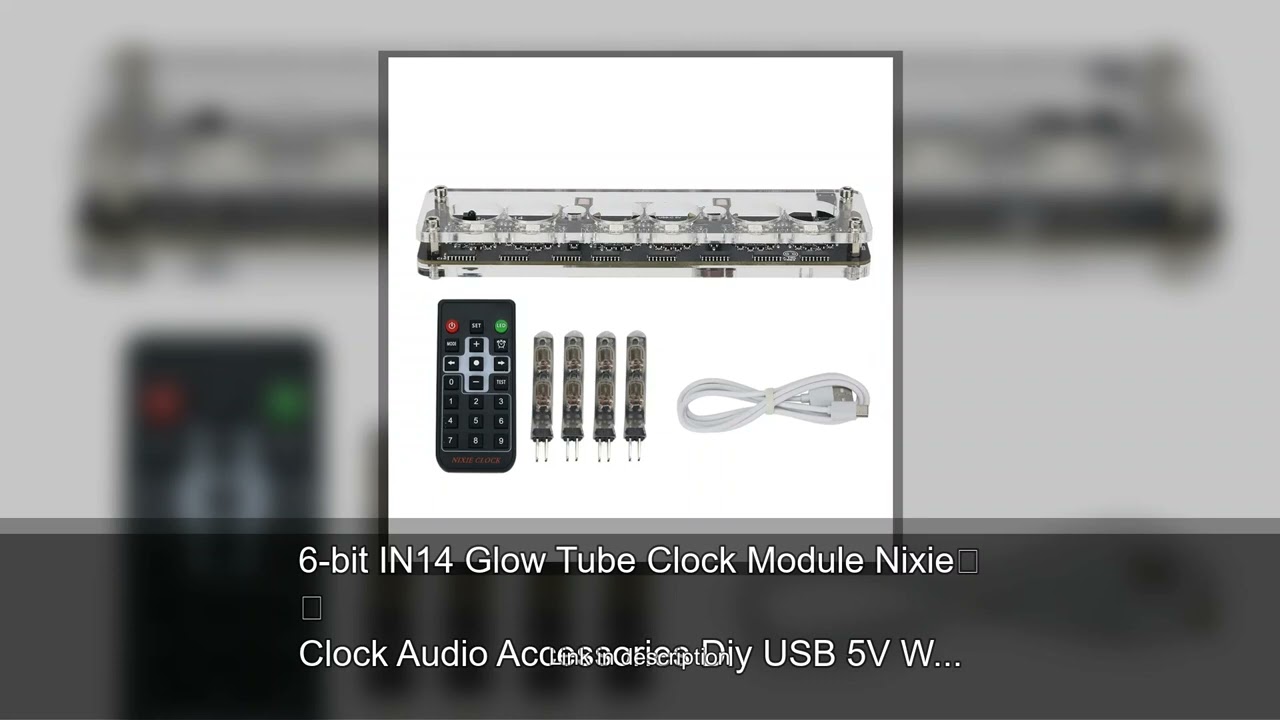 6-bit IN14 Glow Tube Clock Module Nixie Clock Audio Accessories Diy USB 5V With Backlight clock