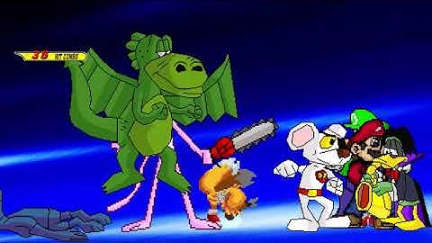 MUGEN: Danger Mouse, Count Duckula, Pink Panther & Blue Aardvark Vs  Mario, Luigi, Sonic & Tails
