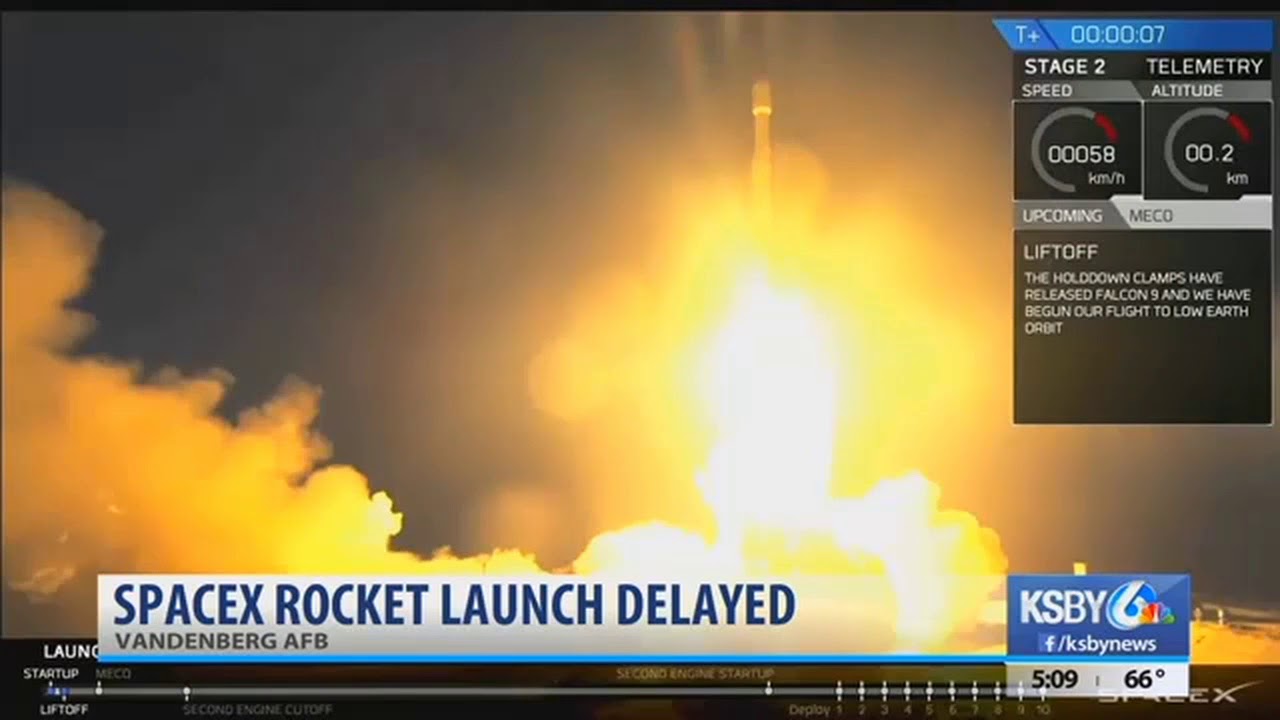 Launch of SpaceX rocket from Vandenberg AFB delayed
