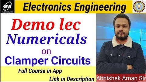 Lec-10 I Numerical Problems on Clampers I Unit-1 Electronics Engineering