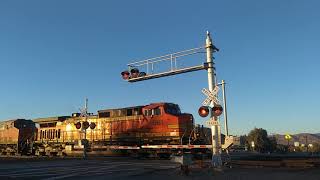 EB BNSF Empty Grain Train At Daggett CA! #bigbossrailfanner