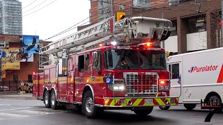 Toronto Fire Services - Pumper 333 & Tower 333 Responding